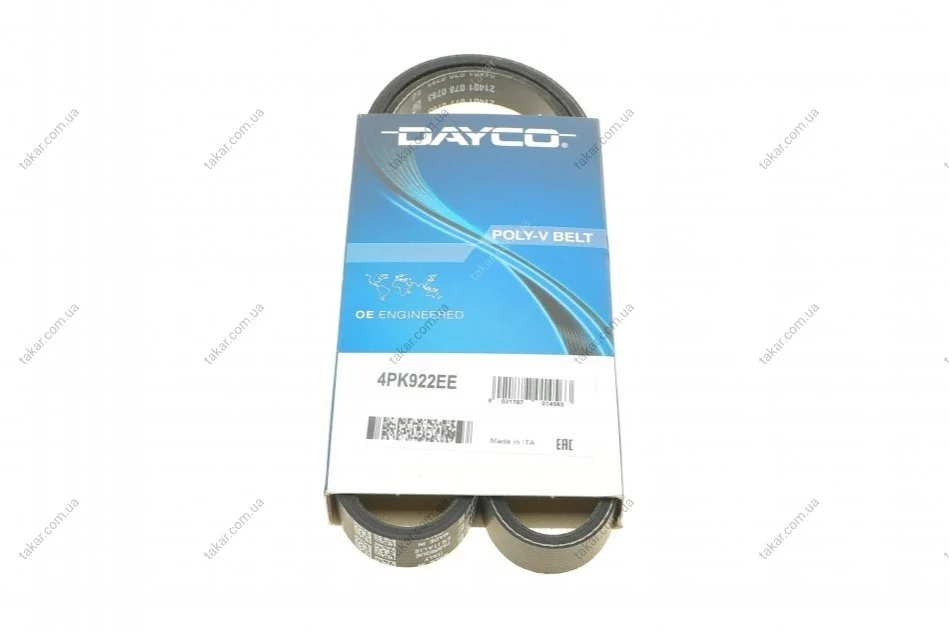 Полікліновий ремінь 4 ребра DAYCO 4PK922EE (фото 1)