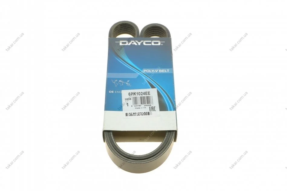 Ремень генератора поликлиновый DAYCO 6PK1024EE (фото 1)