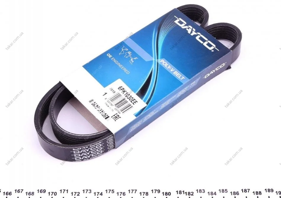 Поликлиновый ремень 6 ребер DAYCO 6PK1030EE (фото 1)