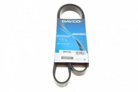 Полікліновий ремінь 6 ребер DAYCO 6PK1160