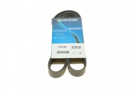 Поликлиновой ремень 6 ребер DAYCO 6PK1381