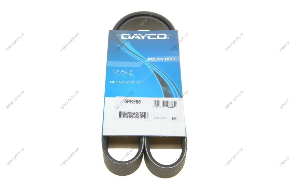 Полікліновий ремінь 6 ребер DAYCO 6PK986 (фото 1)