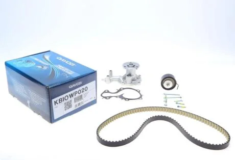 Роликовый модуль натяжителя ремня (ролик, ремень, насос) DAYCO KBIOWP020