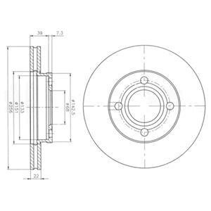 Фото диск гальмівний Delphi BG2272 Диск гальмівний Delphi BG2272