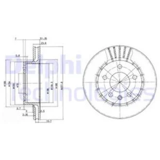 Диск гальмівний Delphi BG2384