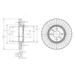 Диск гальмівний Delphi BG3430