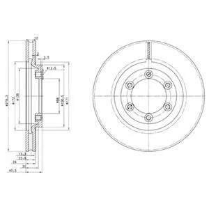 Диск гальмівний Delphi BG3523