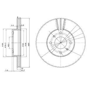 Диск гальмівний Delphi BG3596