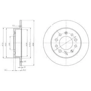 Диск гальмівний Delphi BG3862
