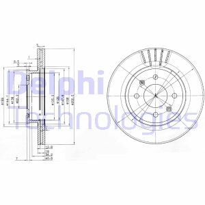 Фото диск гальмівний Delphi BG3934 Диск гальмівний Delphi BG3934