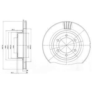 Диск тормозной TOYOTA Land cruiser "F D=338mm "03>> Delphi BG4052 (фото 1)