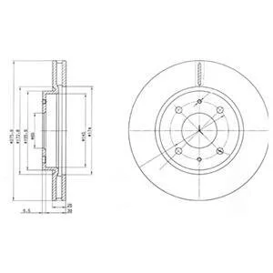 Диск гальмівний Delphi BG4068
