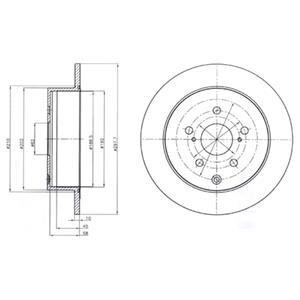 Фото диск гальмівний Delphi BG4237 Диск гальмівний Delphi BG4237