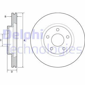 Диск гальмівний Delphi BG4562C