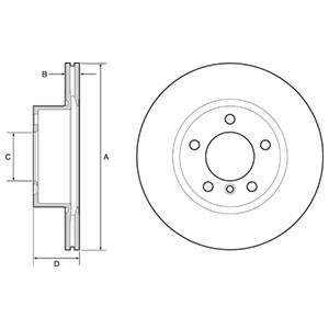 Фото диск гальмівний Delphi BG4645C Диск гальмівний Delphi BG4645C