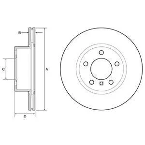 Диск гальмівний Delphi BG4645C