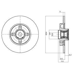 Диск гальмівний Delphi BG9053RSC