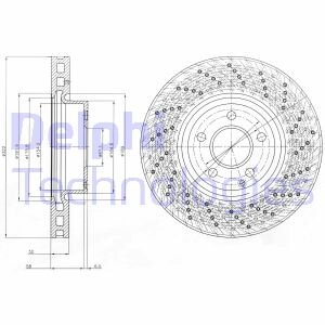 Фото диск гальмівний Delphi BG9076C Диск гальмівний Delphi BG9076C