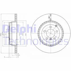 Диск гальмівний Delphi BG9080C