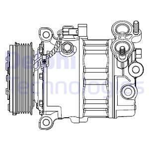 Компрессор кондиционера Delphi CS20512