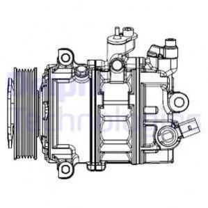 Компрессор кондиционера новый VW Jetta VI 10-18 Delphi CS20529 (фото 1)