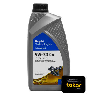 Масло моторное PRESTIGE SUPER PLUS C4 5W-30 1L Delphi DL28236324