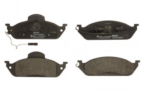 Тормозные колодки дисковые передние вкл. датчик износа Delphi LP1299 (фото 1)