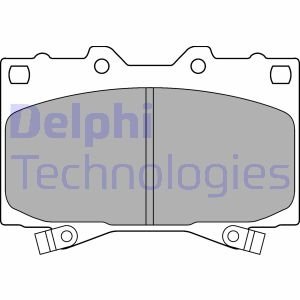 Тормозные колодки дисковые передние с звуковым предупреждением износа Delphi LP1308