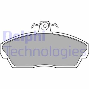 Фото комплект гальмівних колодок з 4 шт. дисків Delphi LP1450 Комплект гальмівних колодок з 4 шт. дисків Delphi LP1450