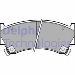 Гальмівні колодки дискові з акустичною системою попередження про знос Delphi LP1590