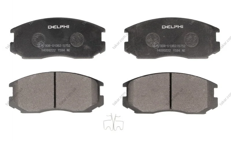 Гальмівні колодки передні дискові Delphi LP1594 (фото 1)