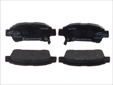 Тормозные колодки дисковые задние с звуковым предупреждением износа Delphi LP1710