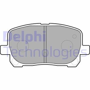 Тормозные колодки дисковые передние с звуковым предупреждением износа Delphi LP1711