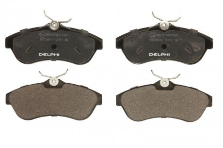 Тормозные колодки дисковые передние не подготовлено для датчика износа Delphi LP1715