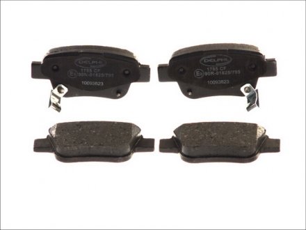 Тормозные колодки дисковые задние с звуковым предупреждением износа Delphi LP1785