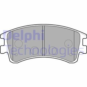 Тормозные колодки дисковые передние с звуковым предупреждением износа Delphi LP1799