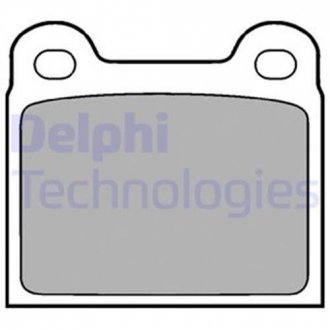 Тормозные колодки дисковые передние не подготовлено для датчика износа Delphi LP18