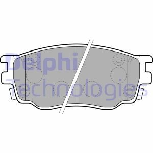 Тормозные колодки дисковые передние с звуковым предупреждением износа Delphi LP1916