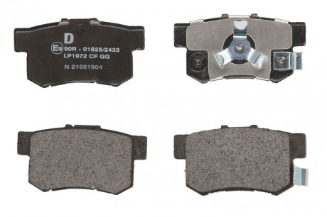 Тормозные колодки дисковые задние с звуковым предупреждением износа Delphi LP1972