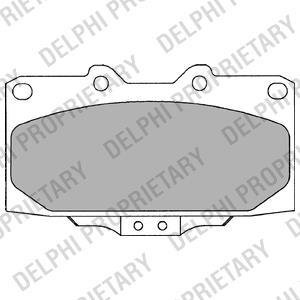 Тормозные колодки дисковые передние с звуковым предупреждением износа Delphi LP2044
