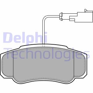 Тормозные колодки дисковые задние вкл. датчик износа Delphi LP2054