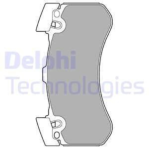 Тормозные колодки дисковые передние подготовлено для датчика износа Delphi LP2283 (фото 1)
