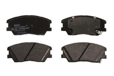 Фото комплект гальмівних колодок з 4 шт. дисків Delphi LP3673 Комплект гальмівних колодок з 4 шт. дисків Delphi LP3673