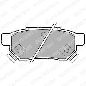 Тормозные колодки дисковые задние с звуковым предупреждением износа Delphi LP625