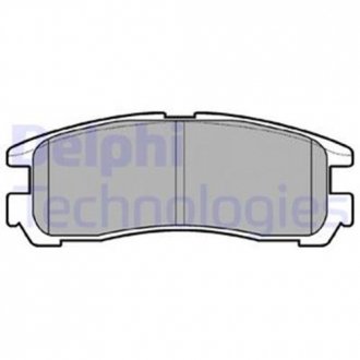 Тормозные колодки дисковые задние с звуковым предупреждением износа Delphi LP955 (фото 1)