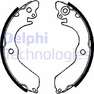 Комплект гальмівних колодок з 4 шт. барабанів Delphi LS1649 (фото 1)