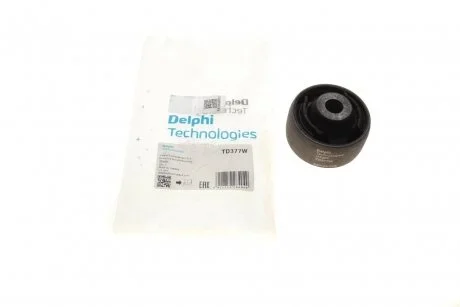 Сайлентблок рычага двусторонний на передний мост (сзади, снизу) Delphi TD377W