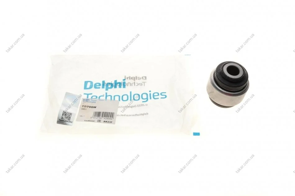 Сайлентблок цапфи двосторонній на задній міст (зверху, знизу) Delphi TD708W (фото 1)