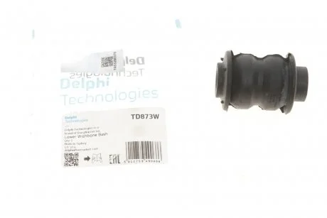 Сайлентблок рычага двусторонний на передний мост (снизу, спереди) Delphi TD873W