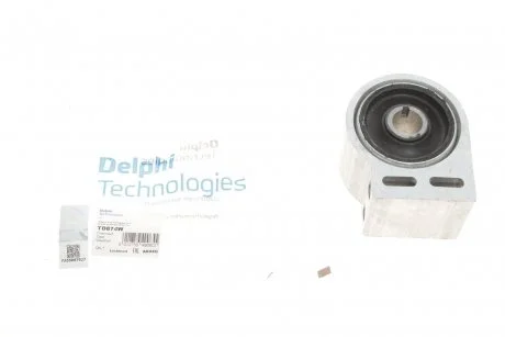 Сайлентблок рычага двусторонний на передний мост (сзади, снизу) Delphi TD874W